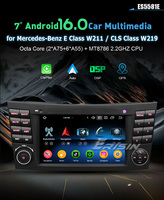 Stock UE Erisin ES5581E 7 pouces IPS Android 16.0 CarPlay sans fil 4G Lecteur DVD de voiture pour Benz Classe E W211 CLS W219 Autoradio GPS