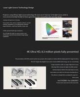Projecteur laser DLP Optoma UHZ886 3400 lumens ISO, véritable 4K UHD, DMD de 0,66 pouce, pour home cinéma haut de gamme et usage commercial