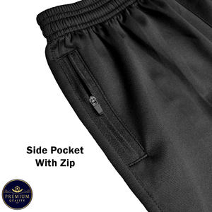 SP561 Slim Fit Sports Track Pants para niños adultos 100% algodón transpirable Formal sólido cintura elástica Jogging pantalones personalizables - Product Image 4