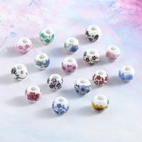 100pcs 8mm, perles en céramique multi-styles, adaptées aux colliers et bracelets de bricolage, à la fabrication de bijoux et à d'autres objets artisanaux.