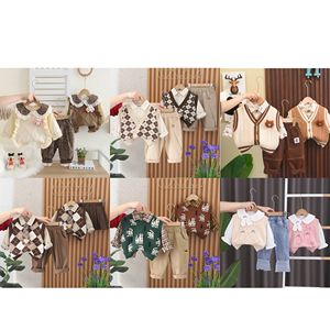 Lote de 3 Prendas de Vestir para Niños, Diseño Coreano, <span class=keywords><strong>Chaleco</strong></span> con Cabeza de Oso 3D Vertical, Venta al por Mayor de Fábrica - Product Image 1