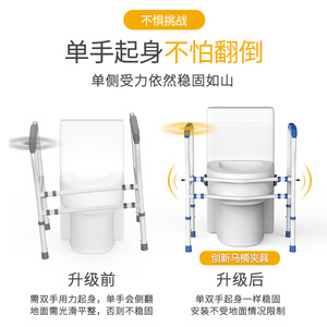 Hepo Toilet Grab Bar For Elderly No Drilling Required Wall Mounted Bathroom Safety Support With 150kg Load Capacity - Product Image 4