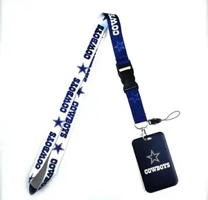 Populair N F L Rugby Voetbalteam Sleutelhanger Lanyard Kansas City Chefs Met Id Card Hoder