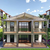 Villa à 2 étages, maison modulaire multi-étages, maison en conteneur, structure en acier, maison conteneur à double couche extensible en kit