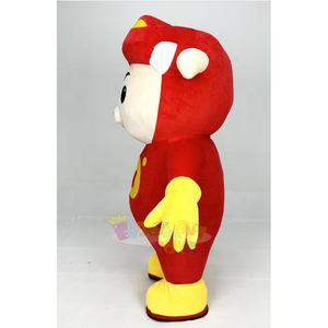 Guangzhou disfrute CE vestido rojo gigante lindo Piggy Hero inflable cerdo <span class=keywords><strong>mascota</strong></span> disfraz adulto fiesta <span class=keywords><strong>mascota</strong></span> conjunto de lujo - Product Image 2