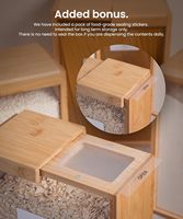 Distributeur Alimentaire Multifonctionnel 2L en Bambou Écologique pour Céréales, Riz, Farine – Conteneur de Rangement de Cuisine pour Fêtes et Événements