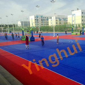 3X3 FIBA DIY, cancha de juegos para el hogar al aire libre, Modular cancha deportiva, superficie de suelo para patio trasero, baloncesto, Material PP duradero - Product Image 6