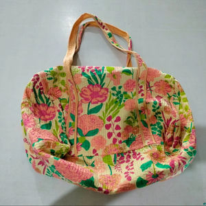 Bolsa de Viaje de Fin de Semana de Lujo Hecha a Mano de Alta Calidad, con Estampado de Bloques de Algodón, Acolchada, de Gran Capacidad, Duradera, para Deportes, Viajes, Gimnasio, Yoga - Product Image 1