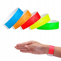 Bracelet Tyvek jetable imprimé sur mesure 250*25mm ou 250*19mm Bracelets en papier indéchirable avec numéro de série