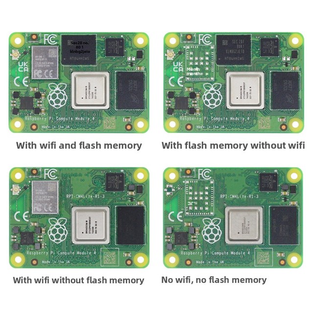 Raspberry Pi Compute Module 4 CM4 Computer Core Board with Wifi, Bluetooth, EMMC Custom Motherboard