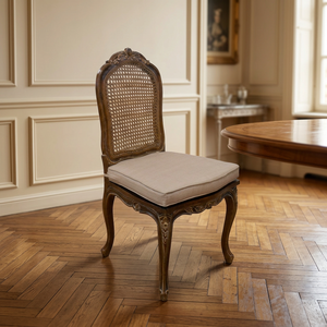 Dining Room Furniture - French Furniture Antique Washed Mindi Dining Chair - Product Image 2