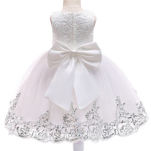 Abito da Principessa Rosso Brillante per Bambine, Vestito da Festa Antirughe in Cotone Traspirante, Abito da Cerimonia per Damigelle - Product Image 6