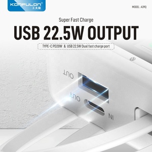KONFULON 2024 Trending Banco de energía de 20000mAh con único desmontable incorporado tipo C y Cables de 8 pines 20W <span class=keywords><strong>Recarga</strong></span> de teléfono móvil - Product Image 4