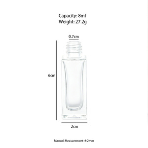 Botella de vidrio cuadrada de 8 ml con gotero para aceite, de alta gama, ideal para viajes, fácil de transportar, muestra de belleza, venta directa de fábrica al por mayor - Product Image 3
