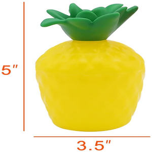 Taza de plástico de grado alimenticio para fiesta hawaiana, taza de piña con tapas y pajitas para Luau, jungla de verano - Product Image 3