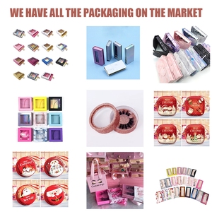 Wholesale 5D for Fur Thick False <b>Eyelashes</b> 25mm Real Mink Glue Free Magnetic Fan Handmade - Product Image 3