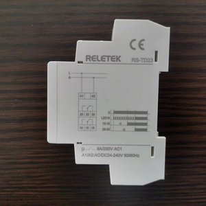 Retelek Bán Hot Double-Giai Đoạn Thời Gian Chậm Trễ Tiếp Sức RS-TD24-16 Thu Nhỏ AC/DC <span class=keywords><strong>12</strong></span>-240V 50/60Hz Có Thể Điều Chỉnh Modular Tiếp Sức - Product Image 2