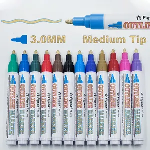 Tick-off Bright Lines Hand-drawn Double Line Pen Doodle Dazzle Color Doodle magic Outline Marker