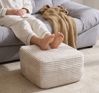 Pouf modulaire rembourré en tissu pour usage commercial - Conception sectionnelle durable et confortable