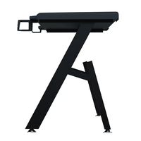 Bureau de jeu incurvé BEISIJIE R-6 en fibre de carbone, table fixe avec éclairage RGB et accessoires