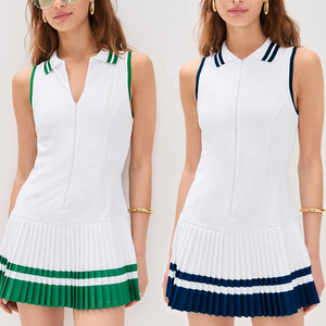 Robe de tennis anti-éblouissement pour <span class=keywords><strong>femme</strong></span>, combinaison de yoga unie sans couture avec leggings intégrés, jupe-short de <span class=keywords><strong>golf</strong></span> – Grande Vente - Product Image 1