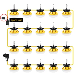 Heavy Duty 18/2 SJTW ETL Listed 140lm/w 28000lm 200 Ft 200W Temporary Construction String Light Job Site LED Work String Light