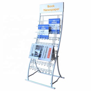 Personalizado para independiente moderno Alambre de <span class=keywords><strong>Metal</strong></span> librería cómic para colorear pegatina libro postal folleto revista estante de exhibición - Product Image 1