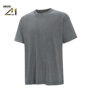 T-shirt Streetwear Vintage Coupe Classique 100% Coton Manches Courtes Uni Décontracté Design Basique - Épaules Tombantes Col Rond - Product Image 3