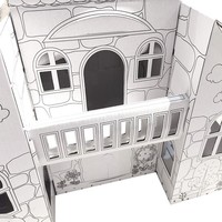 Maison en carton BOSUN à peindre soi-même, puzzle 3D à assembler, vente en gros, personnalisable par l'usine de papier, pour enfants de 7 à 14 ans, DIY