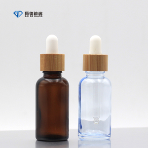 Custom Amber 5ml <b>10ml</b> 20ml 30ml 50ml 100ml Glass Essential Oil <b>Bottle</b> With Dropper and Bamboo Cap - Product Image 3