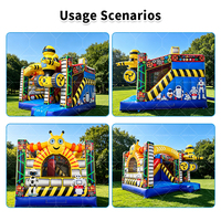 Airfunpro Château Gonflable Commercial en PVC Robot Combo avec Toboggan, pour Enfants et Adultes, Installation Facile