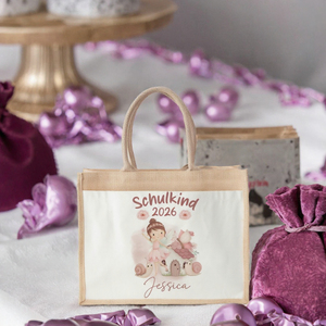 Sac cadeau personnalisé en jute avec poignée en corde, sac de shopping, sac d'emballage pour cadeaux, pour les fêtes de Noël et la vente au détail - Product Image 3