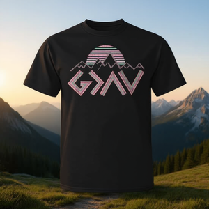 T-shirt God Is Faithful noir, vêtements religieux pour hommes, vêtements chrétiens - Product Image 1