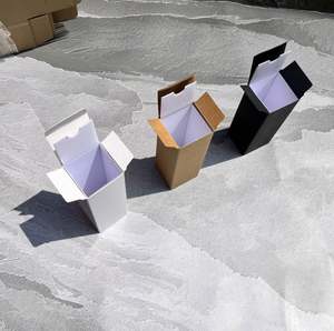 Boîte en carton blanc personnalisée, design en cuir de vachette, carton noir + plateau intérieur imprimé pour cosmétiques, pour emballer des chaussettes en cadeau - Product Image 5