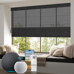 Stores romains semi-occultants en tissu avec télécommande automatique via application, prix usine, stores et volets - Product Image 4
