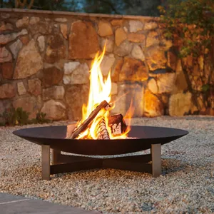 आग गड्ढे आउटडोर 31 इंच corten स्टील लकड़ी जलती FirePit