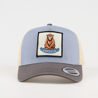 Gorra Trucker Unisex de 5 Paneles de Alta Calidad con Logotipo Personalizado en Parche Tejido, Gorra de Béisbol Deportiva de Malla a Cuadros