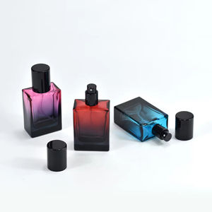 Botellas de Vidrio Vacías Cuadradas de 30 ml, Envases de Perfume al por Mayor, Color Degradado, con Pulverizador y Tapa Negra para Reenvasado de Fragancias - Product Image 3