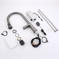 Robinet de cuisine intelligent à capteur, en cuivre, à poser sur comptoir, avec douchette extractible, monocommande chaud/froid, avec cartouche céramique