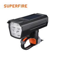 SUPERFIRE BL67 – lampe LED pour vélo, 300LM, Super lumineuse, 6 modes, phare de cyclisme, télécommande, 1200mAh, Rechargeable, pour la conduite nocturne