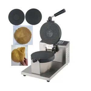 New Arrival Food Cart Commercial Use 2 Plates Waffle Maker Electric Waffle Ice Cream Cone Making Machine Supplier