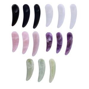 Cuchara de Maquillaje de Jade Natural, Mini Cuchara Facial de Cristal de Cuarzo Rosa Personalizada, Aplicación de Maquillaje de Jade para el Rostro, Masajeador Facial - Product Image 4