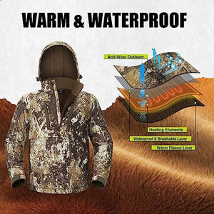 Chaqueta calefactable eléctrica con batería recargable de camuflaje cálido para exteriores para hombres, chaqueta calefactable personalizada para <span class=keywords><strong>Hi</strong></span> - Product Image 5