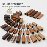 Profilés en aluminium de haute qualité avec finition bois personnalisée, usine d'extrusion OEM pour la décoration de bâtiments