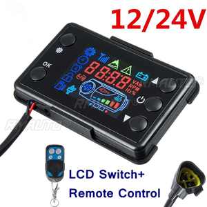 Contrôleur de chauffage au diesel 12V 24V pour voiture et camion, télécommande avec écran LCD, interrupteur universel - Product Image 1