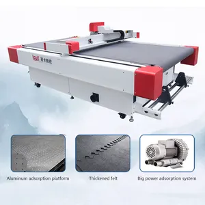 Cnc Volautomatische Hoge Snelheid Mat Rechte Mes Foam Board Oscillerende Flatbed Industriële Matrijzen Snijmachine