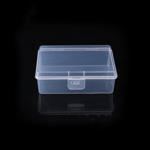 Caja de almacenamiento rectangular transparente de PP 9735 9,2x6,2x2,8 cm con tapa para joyería, piezas, componentes, embalaje de papelería - Product Image 4