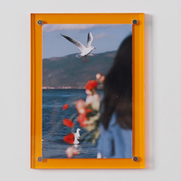 Cadre magnétique en acrylique pour affichage Polaroid en plastique coloré, avec couleur et épaisseur personnalisables pour la décoration de la maison