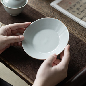Ru Ware Ceramic Teapot Stand Round Porcelain Dry Brewing Table For Kung Fu <b>Tea</b> <b>Set</b> - Product Image 1