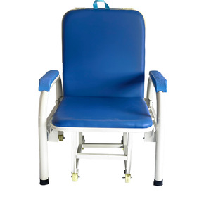 Chaise d'accompagnement pliable pour hôpital avec cadre métallique, siège inclinable en éponge pour usage médical - Product Image 3
